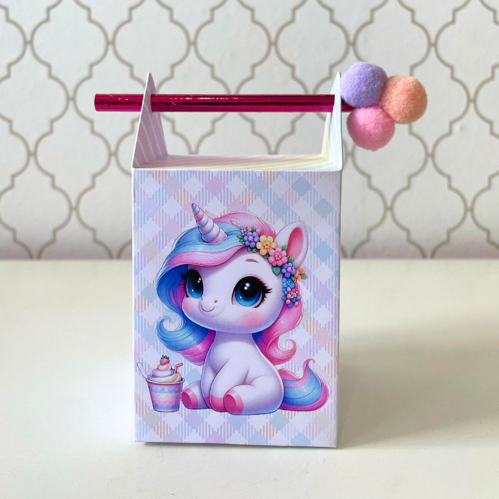 CAIXA CANUDO PERSONALIZADA PARA LEMBRANCINHAS UNICÓRNIO | CAIXINHA | FESTA | INFANTIL | ANIVERSARIO