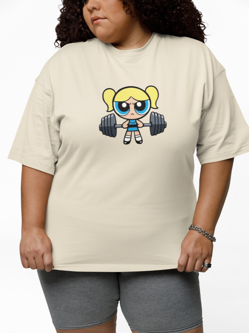 Camiseta Feminina blusa Academia streetwaer oversized camisa as meninas super poderosas 100% algodao