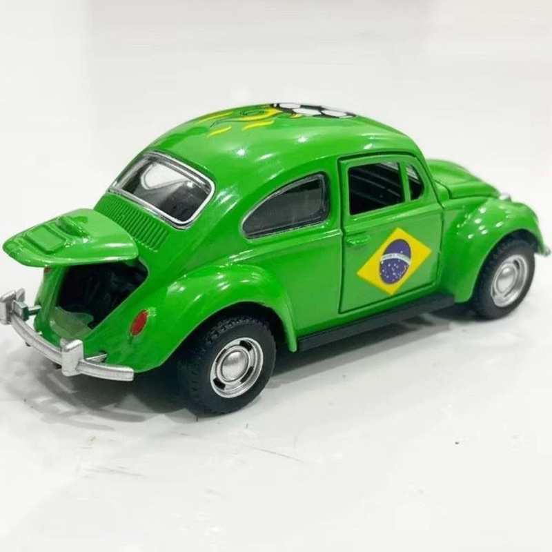 Fusca Miniatura carrinho ferro abre porta capô porta mala Herbie Brasil Colorido