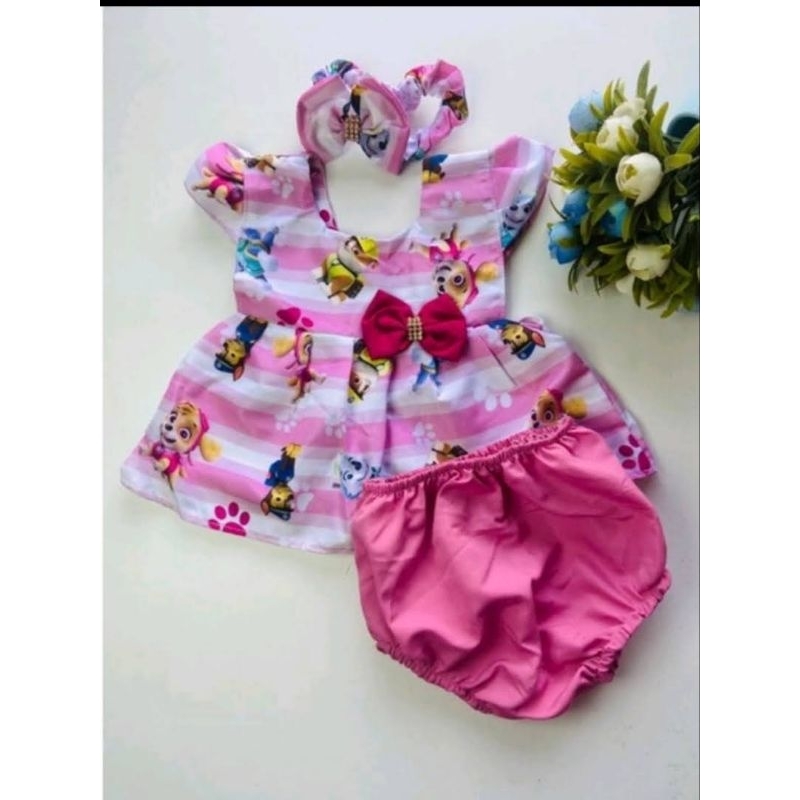 conjunto baby fralda patrulha canina veste 3 a 6 meses ruble e sua turma