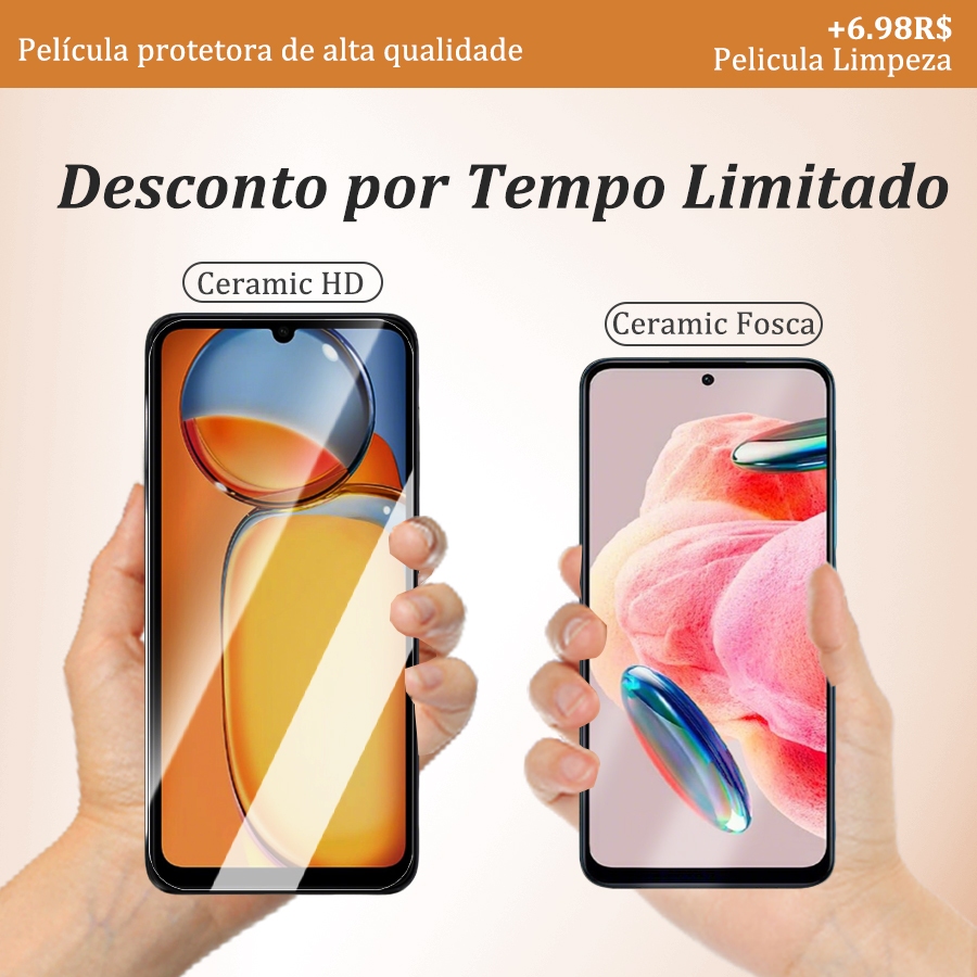 Daniel KIT 1 3 5 Ceramic Fosca Ceramic HD XIAOMI REDMI POCO M6 PRO POCO X5 PRO POCO M5 POCO X4 POCO M4 Pelicula protetor