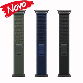 Pulseira de Nylon para Apple Watch Ultra 3 2 Series 11 10 9 8 7 SE 6 5 4 3 2 1 49mm 46mm 45mm 44mm 42mm 38mm Velcro em Oferta na Shopee