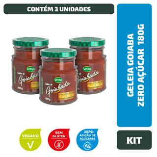 Kit 3 Un. Geleia Goiaba Zero Açúcar Vitao 180G em Oferta na Shopee