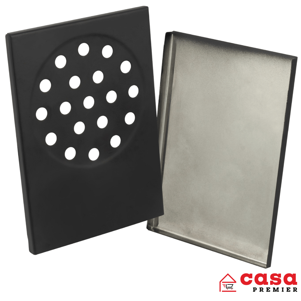 Ralo Escoamento Box De Banheiro Inteligente Aço Inox Pratic Preto Fosco
