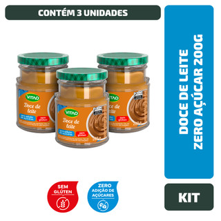 Kit 3 Un. Doce De Leite Zero Açúcar Vitao 200G em Oferta na Shopee