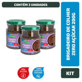 Kit 3 Un. Brigadeiro De Colher Zero Açúcar Vitao 200G em Oferta na Shopee