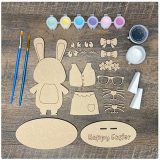 Coelho em MDF 3mm cru para montar e pintar 16 unidades em Oferta na Shopee