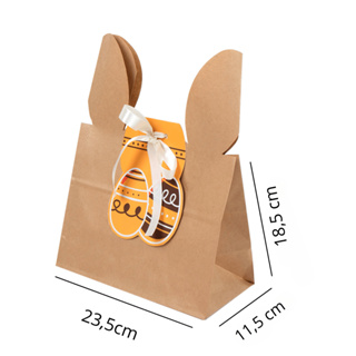 Saco Pascoa Kraft Coelho Com Tags em Oferta na Shopee