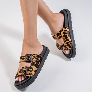 Sandália Feminina Vittal Couro Legítimo Solado Antiderrapante Natalie Fivelas Ajustáveis em Oferta na Shopee