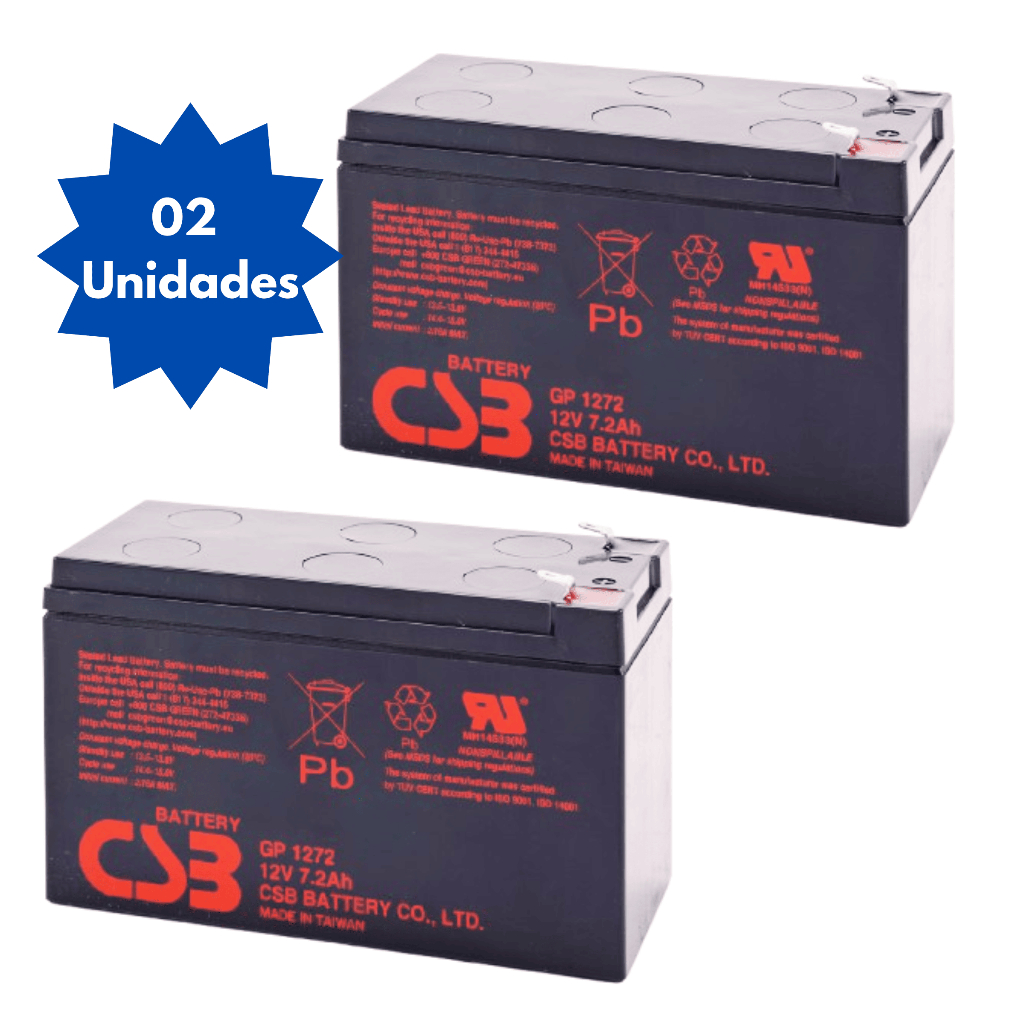 Kit 2 Bateria Selada 12v 7a Para Alarme Cerca Elétrica Nobreak em Oferta na Shopee