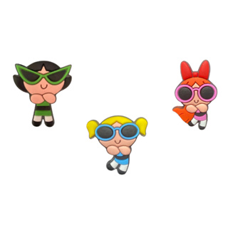 3 Pins/Bottons Emborrachados Para Babuche - Meninas Super Poderosas Fashion em Oferta na Shopee