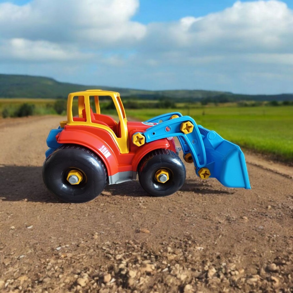 Brinquedo Infantil Trator  Miniatura Desmontável Didático Presente para Criança Menino