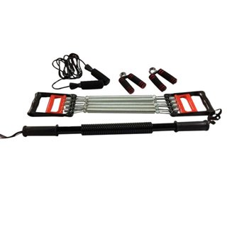 Kit Yoga Pilates Hand Grip Fortalecimento Mãos Punhos Extensor Peitoral Corda de Pular Bastão com Mola - WCT FITNESS em Oferta na Shopee