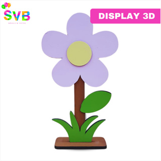 Enfeite de Mesa Flor Rosa Display 3D Mdf Decoração Aniversário SVB Móveis e Festas em Oferta na Shopee