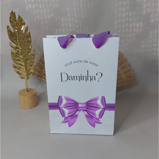 convite para daminha de casamento - sacola para daminha em Oferta na Shopee