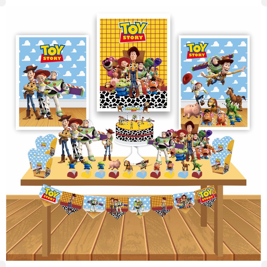 Kit Festa Aniversário Toy Story Infantil Decoração só um bolinho em Casa em Oferta na Shopee