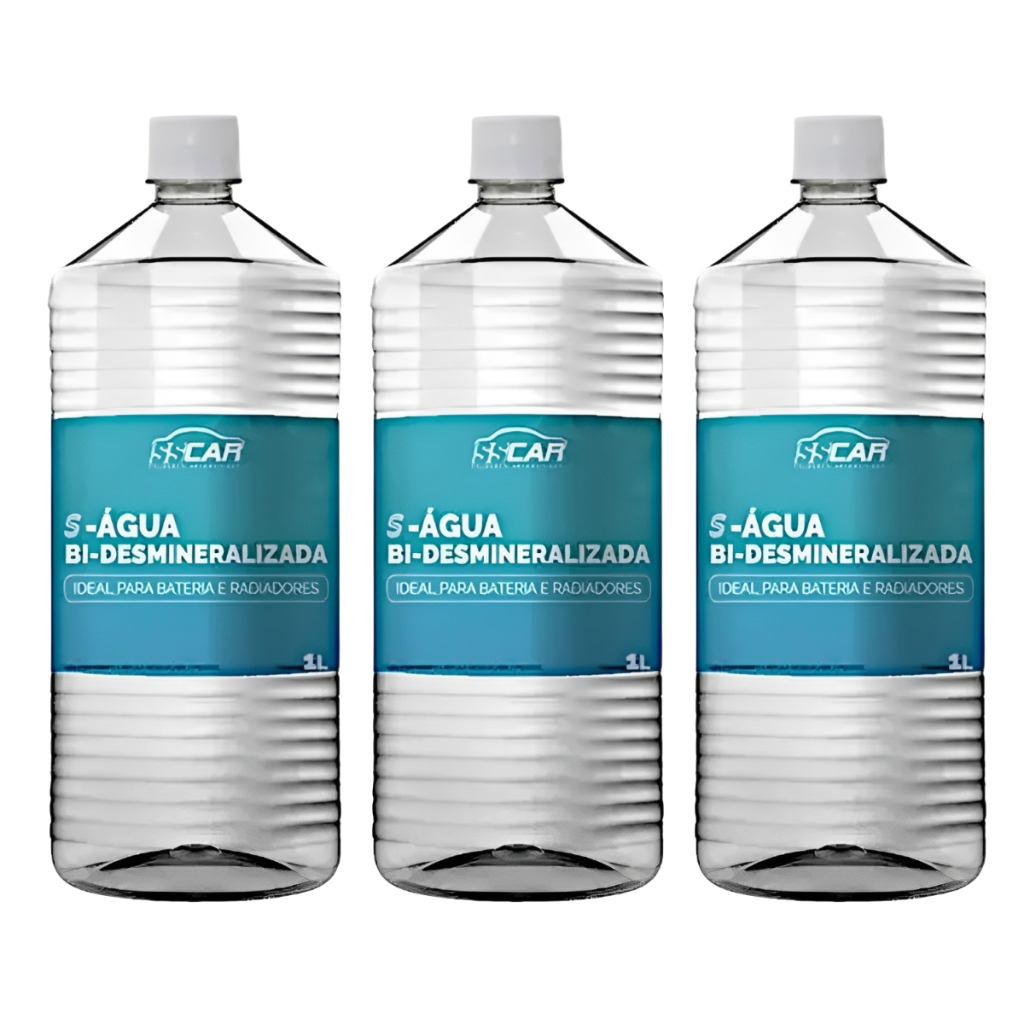 Kit 3 Águas Desmineralizada Concentrada Radiador 1 Litro Gitanes em Oferta na Shopee