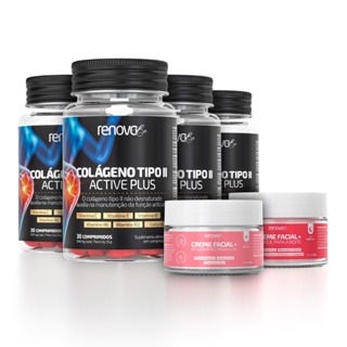4 Colágenos Tipo 2 + Creme Resveratrol e Retinol - Renova Be em Oferta na Shopee