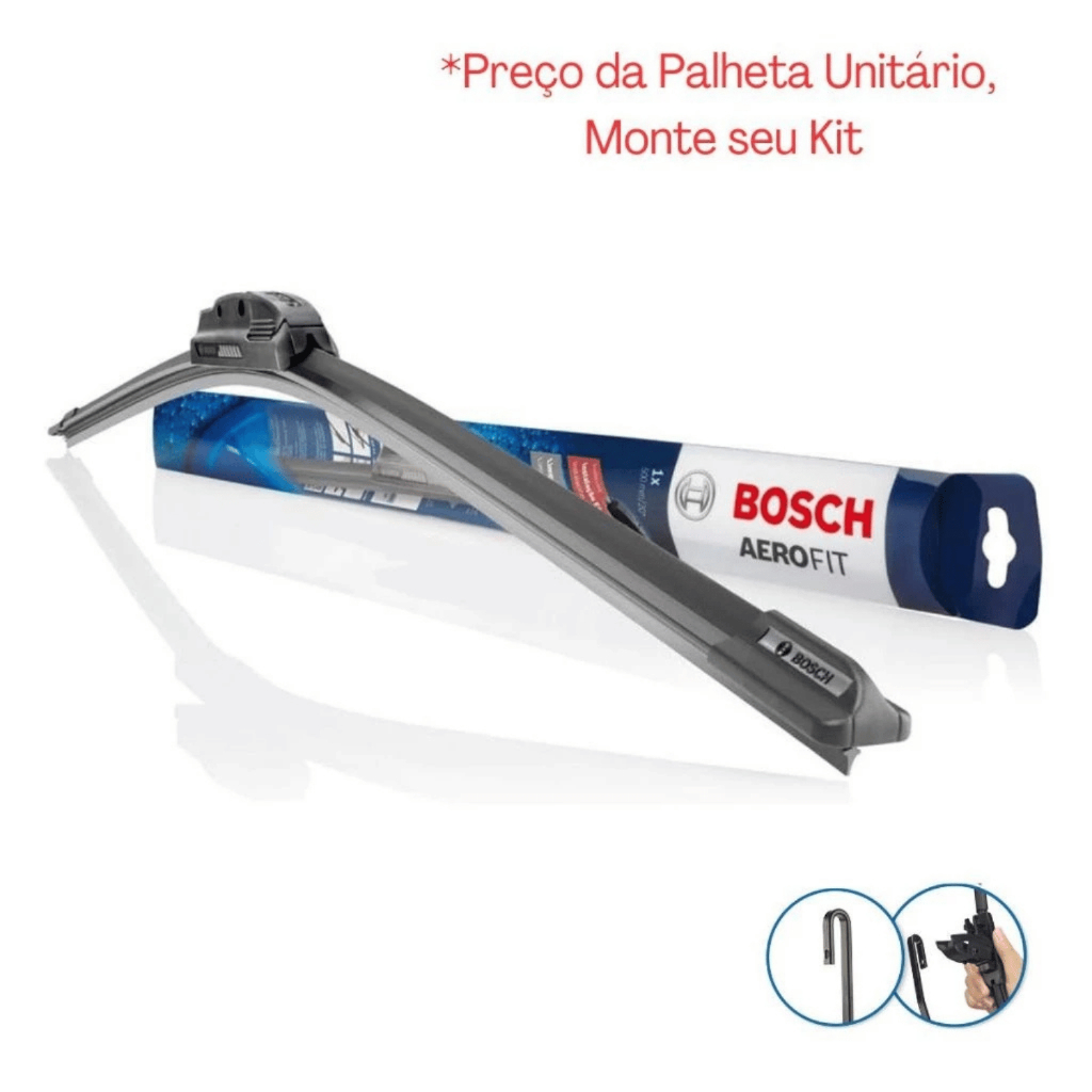 Palheta Limpador De Parabrisa Carro Caminhonete Aerofit Silicone Gancho Bosch Original