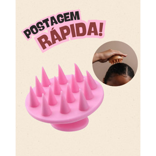 Escova Massageadora de Silicone Couro Cabeludo