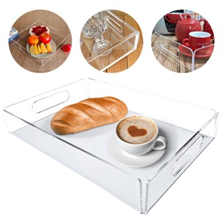 Bandeja Acrílico Organizadora Decorativa Joias Perfume Lavabo Café Quadrada e Retangular