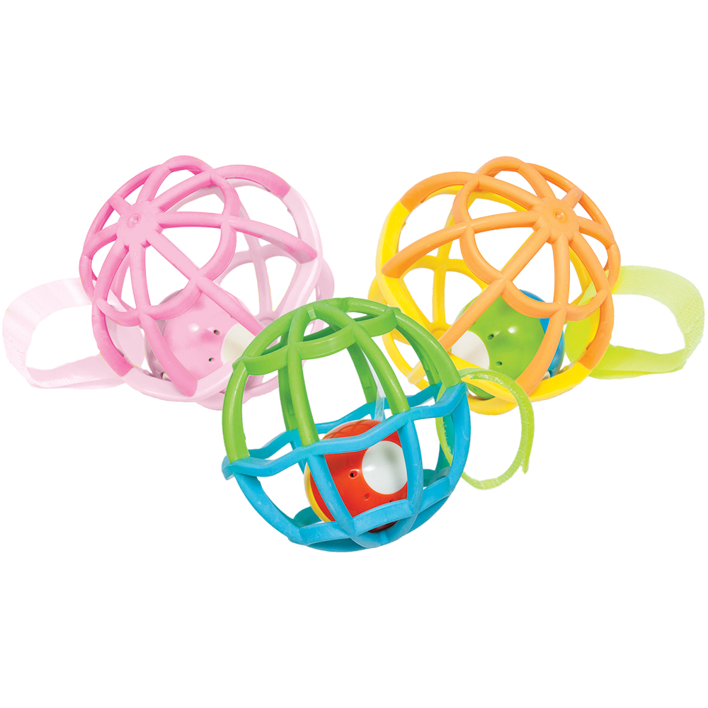 Bola BUBA Maleável com Alça - Baby Ball com Luz e Som