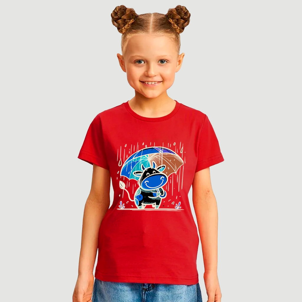 Camiseta Feminina Infantil Malha Premium Estampada Desenho Animado Criança Menina Kids 100% Algodão