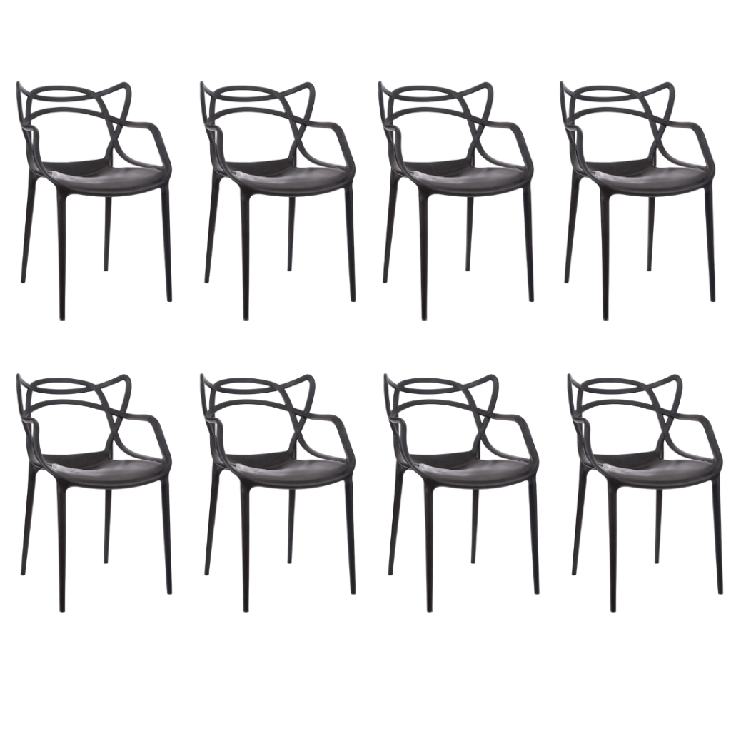 Kit 8 Cadeiras Allegra Para Mesa De Jantar Jardim Cozinha em Oferta na Shopee