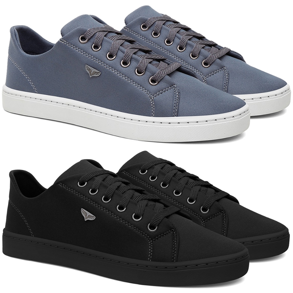 Kit 2 Tênis Sapatenis Masculino Casual Cano Curto Dia a Dia Leve e Macio Promoção MENOR PREÇO