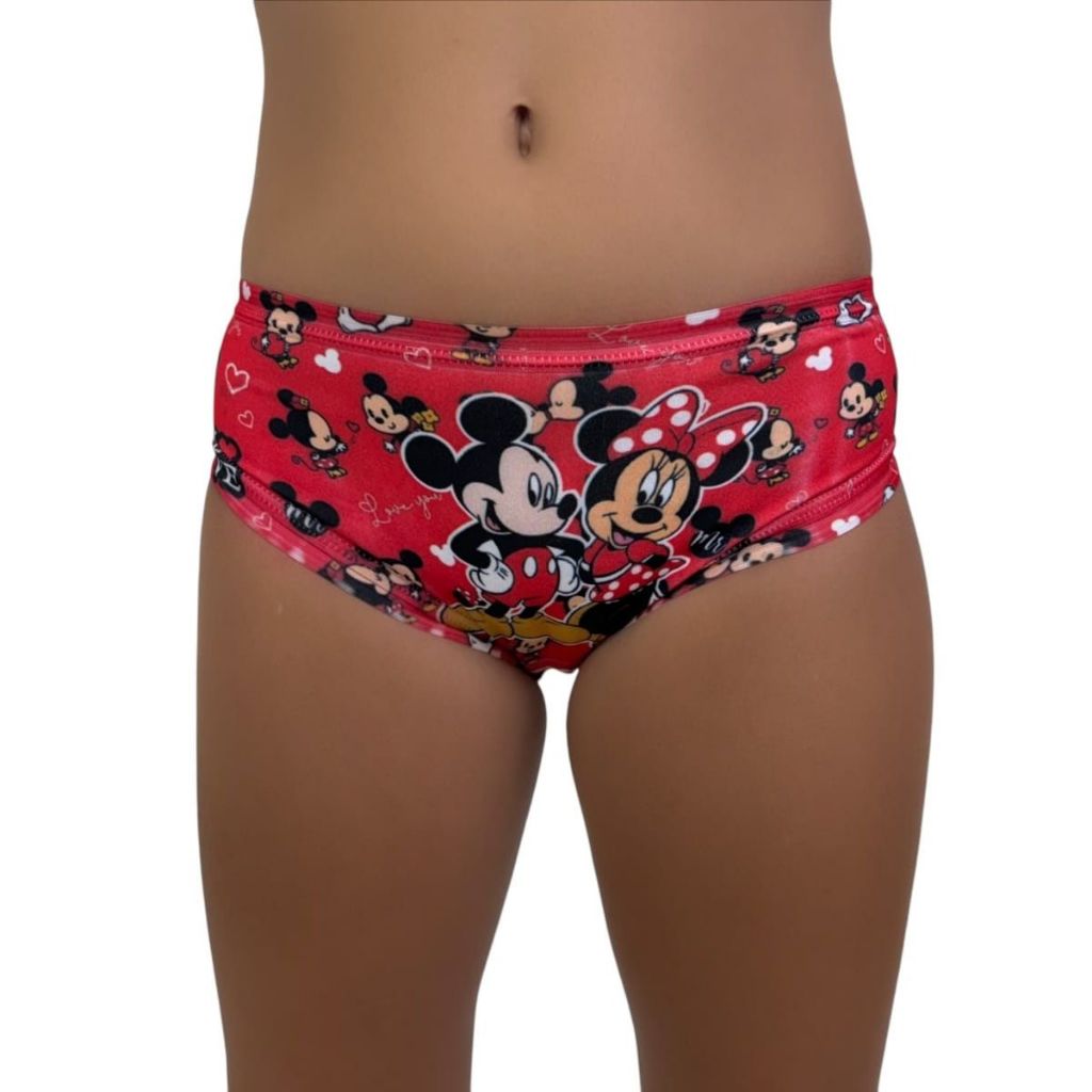 Calcinha Menina Infantil Estampado Forro Confortável Sublimada Elasticidade