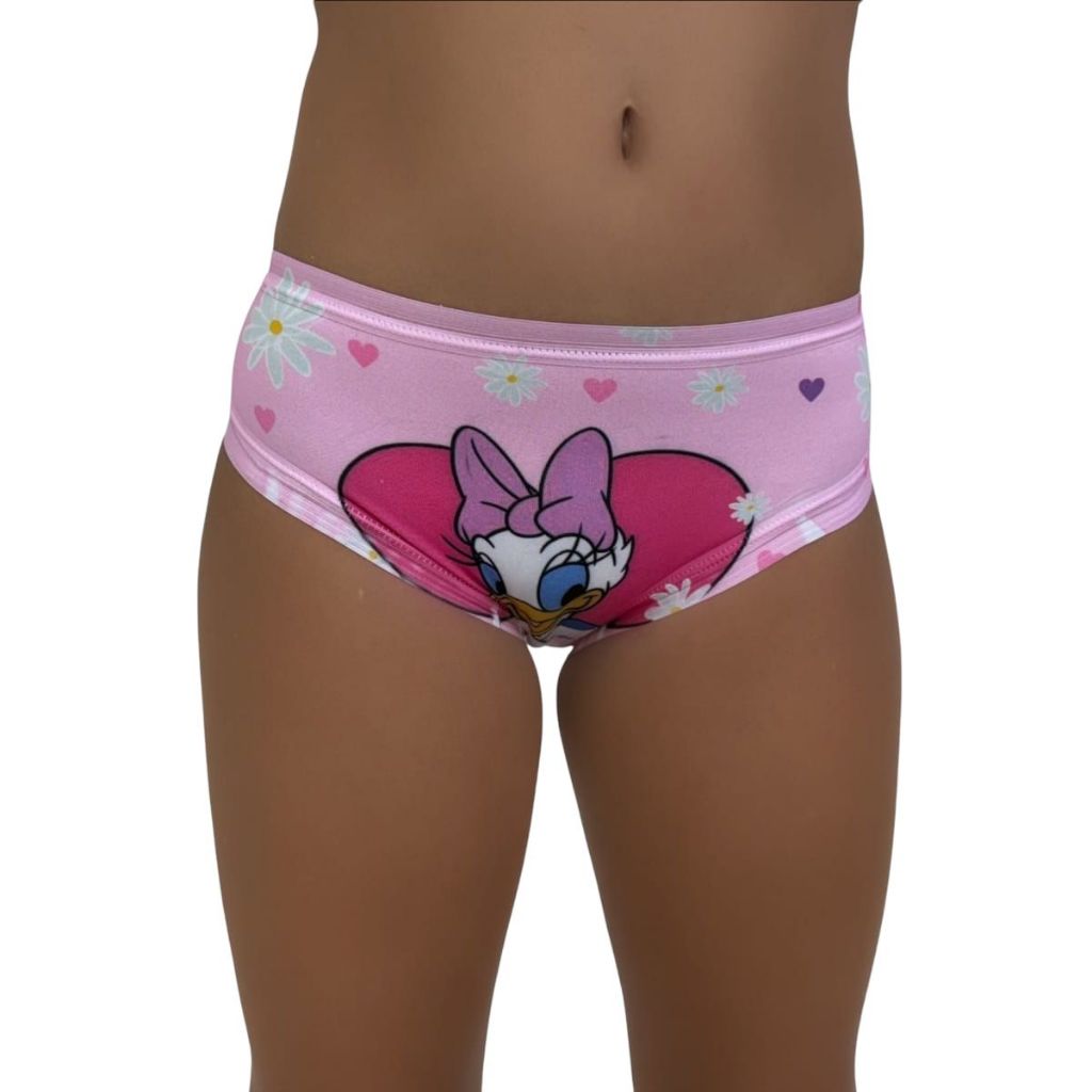 Calcinha Personagens Estampado Menina Infantil Confortável Sublimada Elástico