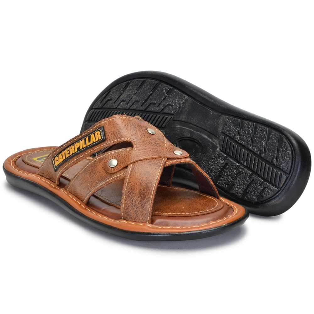Chinelo Sandália Masculino Caterpillar em couro Ref 330