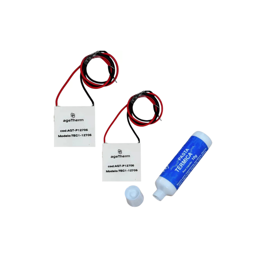 Kit 2 Peltier Modulo Termoeletrico Agetherm + Pasta Termica