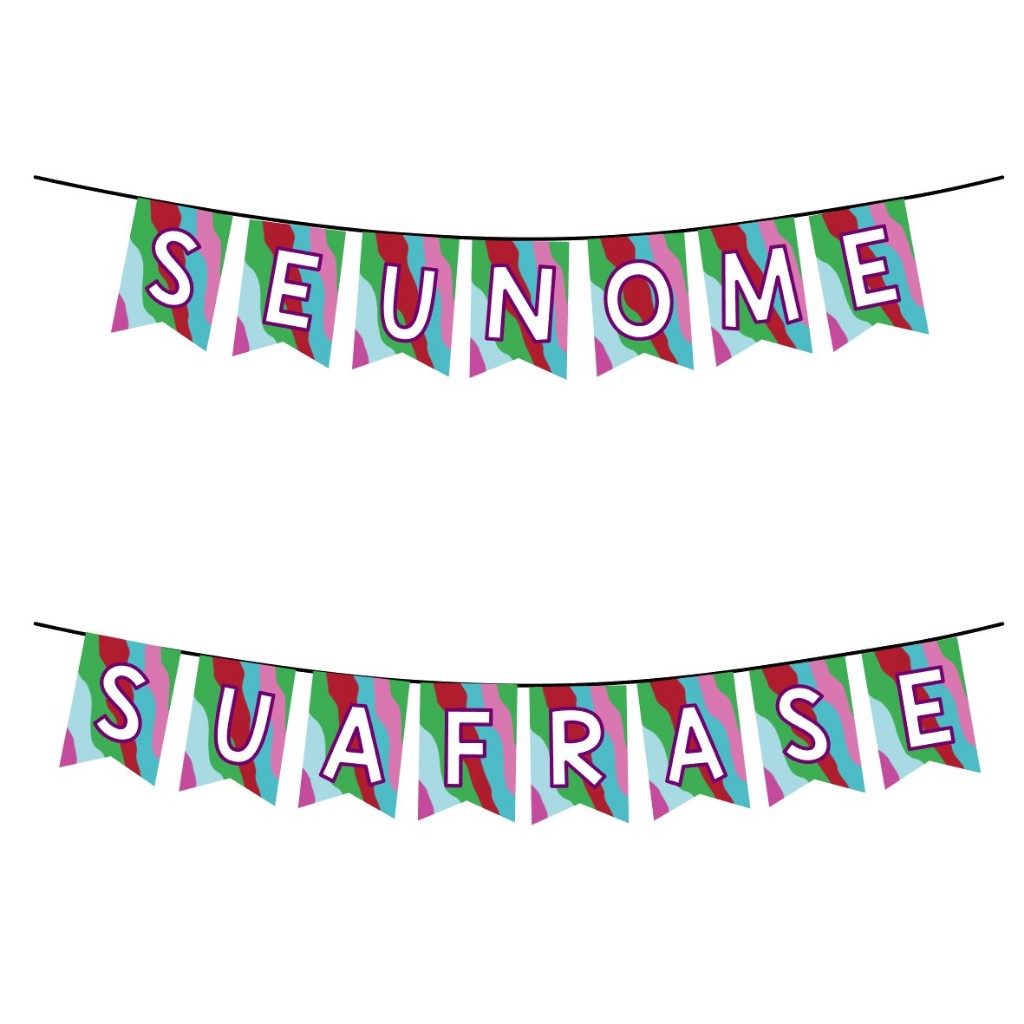 Bandeirola Varal de Letras Festa Jenna Rink Aniversário De repente 30 com sua Frase Personalizada em Oferta na Shopee