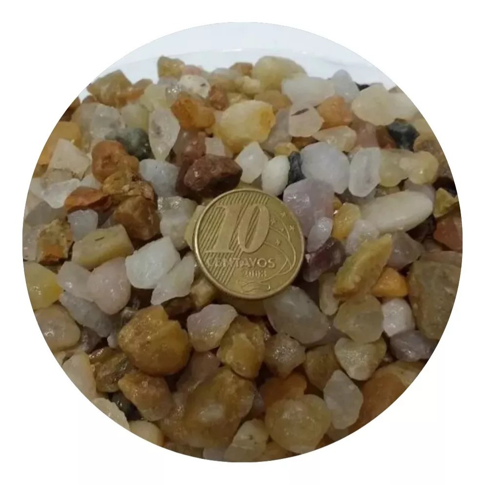 Substrato Aquário Cascalho Rio Natural Nº 2 - 5 À 10mm - 1kg em Oferta na Shopee