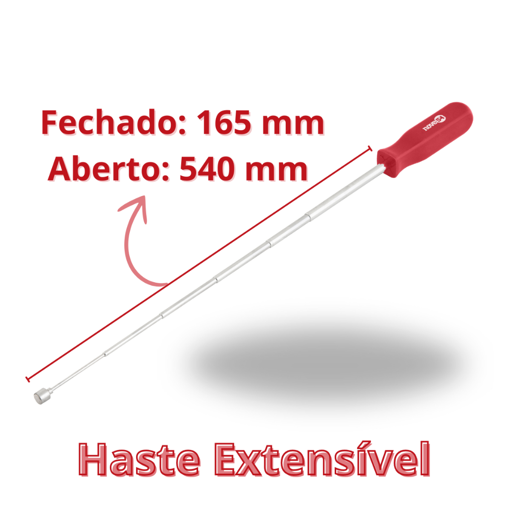 Pegador Magnético Haste Extensivo 54cm Com Ponta Magnética (Imã) Pega Parafuso ~ Pega Coisas Caneta Imã Extensível · foto 2