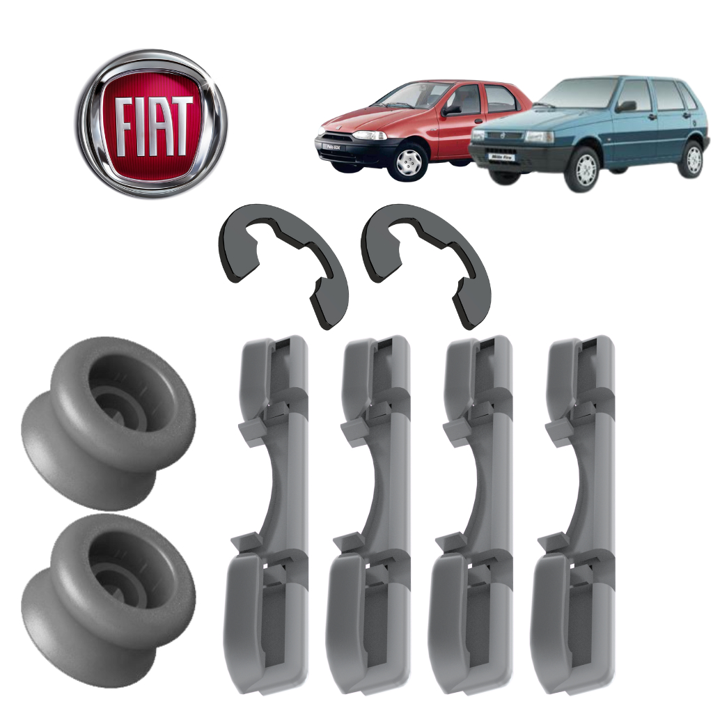 Kit Do Trilho Do Assento Do Banco Emborrachado Fiat Elba Fiorino Palio Premio Siena Strada Uno