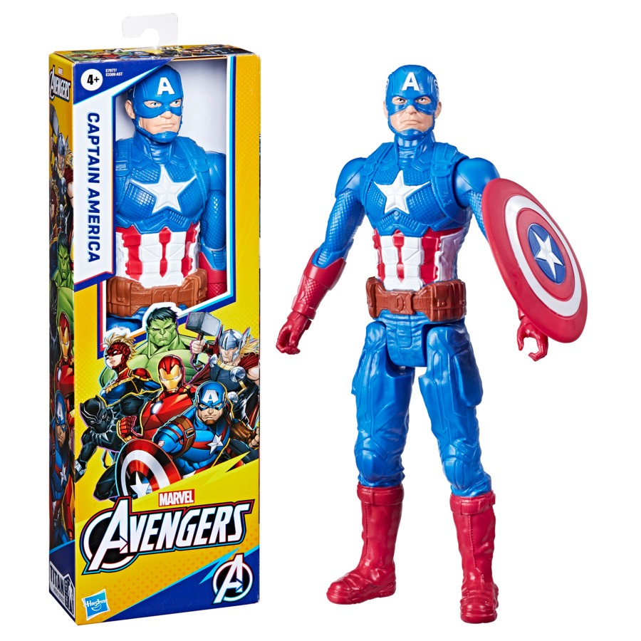 Boneco Marvel Vingadores Capitão América Titan Hero Blast Gear - Hasbro E7877 - Hobbies & Collections