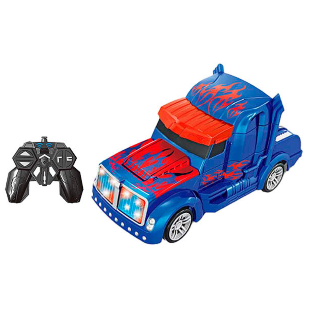 Caminhão Controle Remoto 3 Funções Transformers Vira Robô com Luz e Som - WK 11766