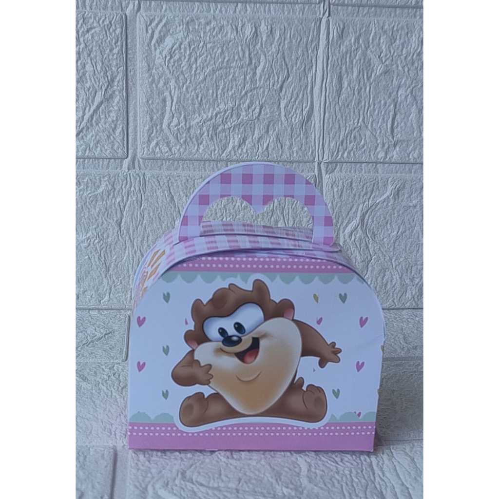 Maletinha Redonda Personalizada Baby Looney Tunes Lembrancinhas Caixinhas para festas e Decoração
