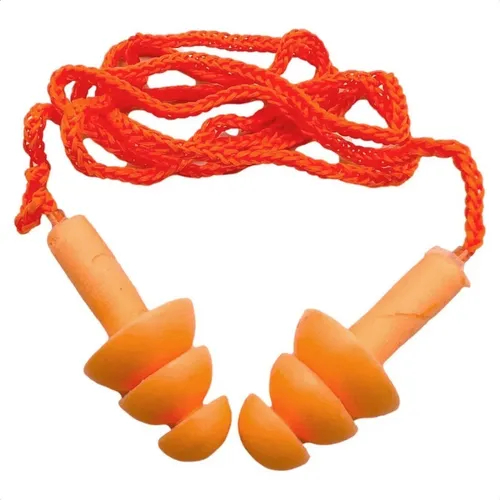 Imagem 1 Protetor Auricular Silicone Com Cordão 3 Flanges 14db
