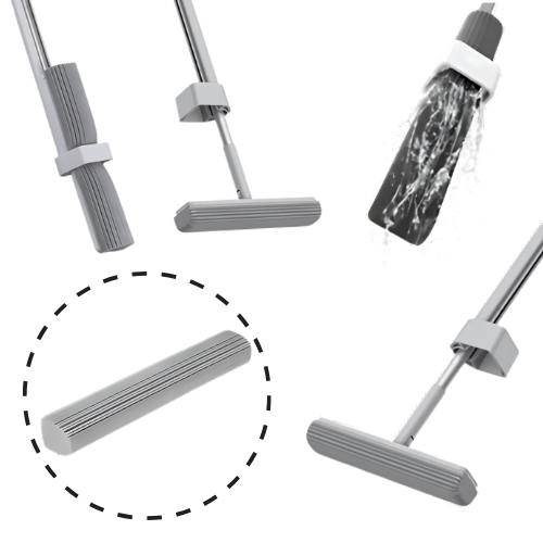 Kit Mop Rodo Fácil 5.0 Com Um Refil Extra Sistema De torção Rodo Mágico Esfregão Piso Laminado em Oferta na Shopee