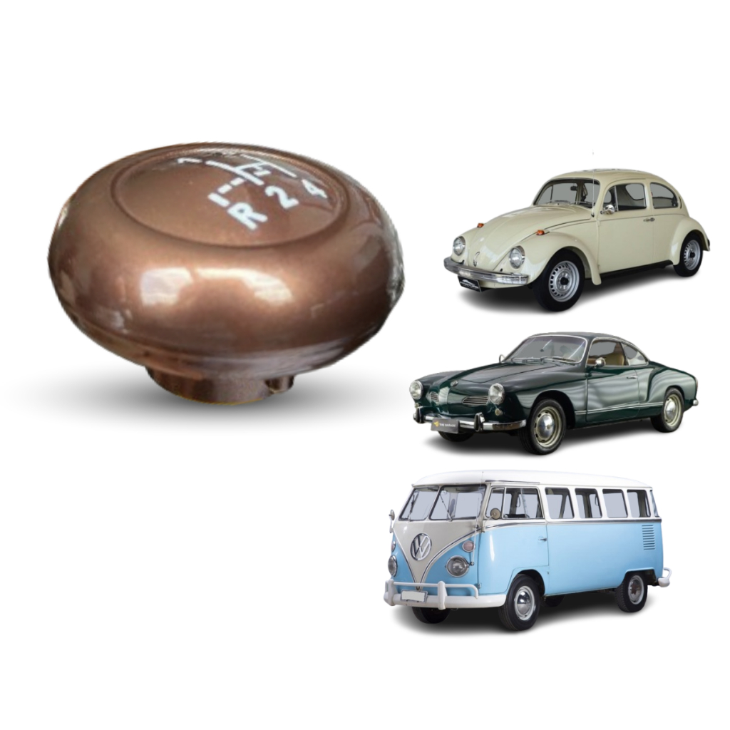 Manopla Bola Cambio Rosca Fina Fusca Ghia Kombi 1953 á 1976 Cinza Marfim Vermelho Preto Marrom e Marrom Metálico