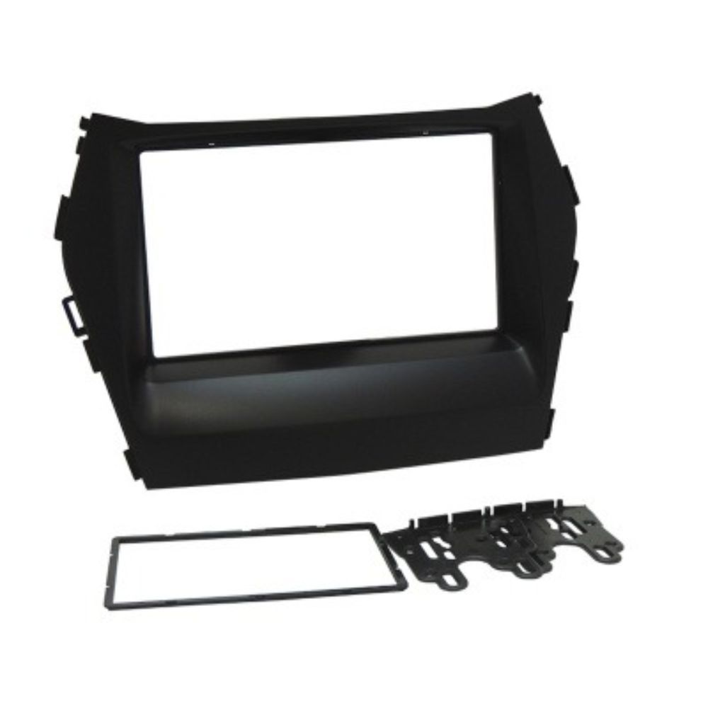 Moldura 7'' Fiamon 2 Din Painel Hyundai Santa Fé 2014/2015 Sem Computador Bordo Cód 3163