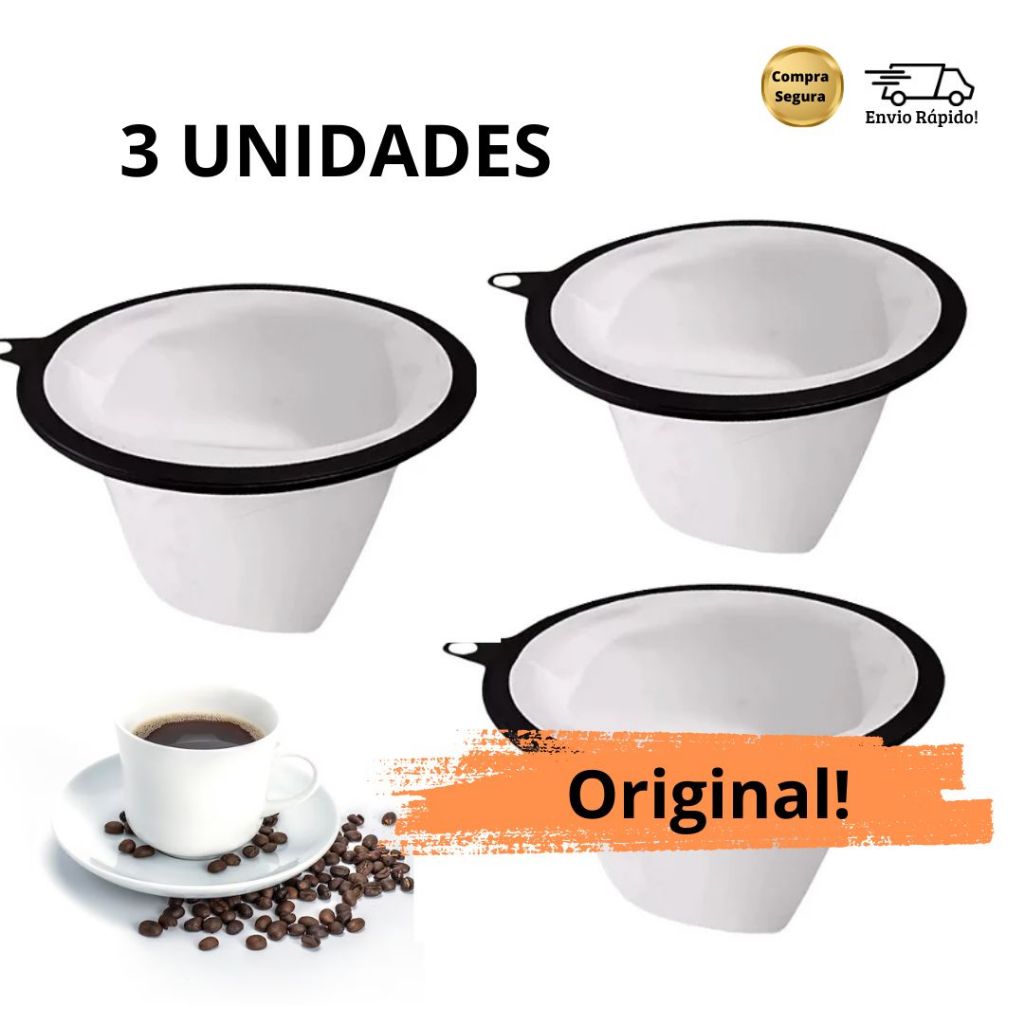 Kit Filtro de Café Permanente Longa Vida - 3 unidades Cafe Filtros