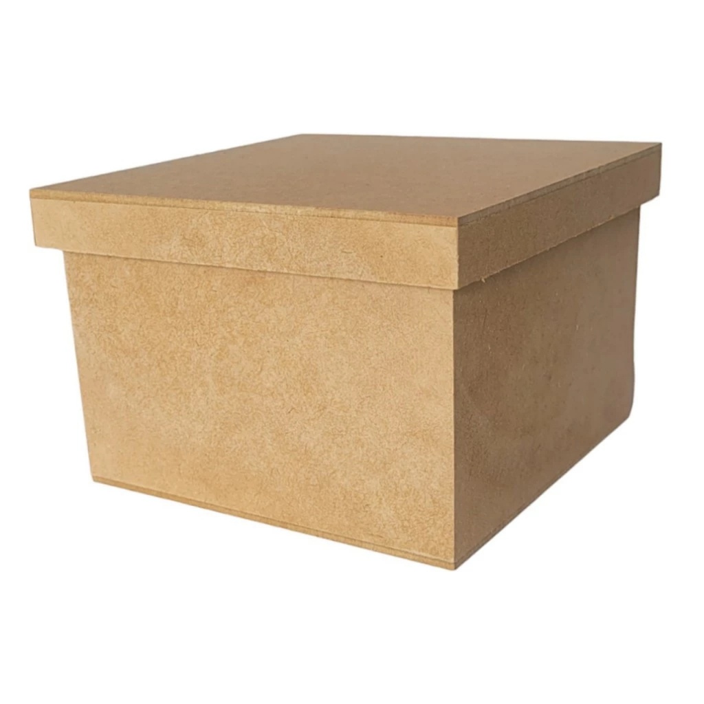 Caixa De Madeira Mdf Lisa 15x15 Cor Natural