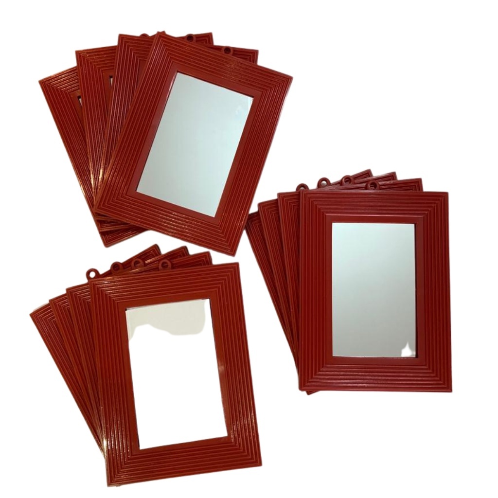 Kit Espelho N 12 Plástico Barbearia Banheiro C/12pcs em Oferta na Shopee