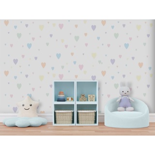 Adesivo Decorativo De Parede Corações Menina Quarto Infantil Coração Tons Pastel em Oferta na Shopee