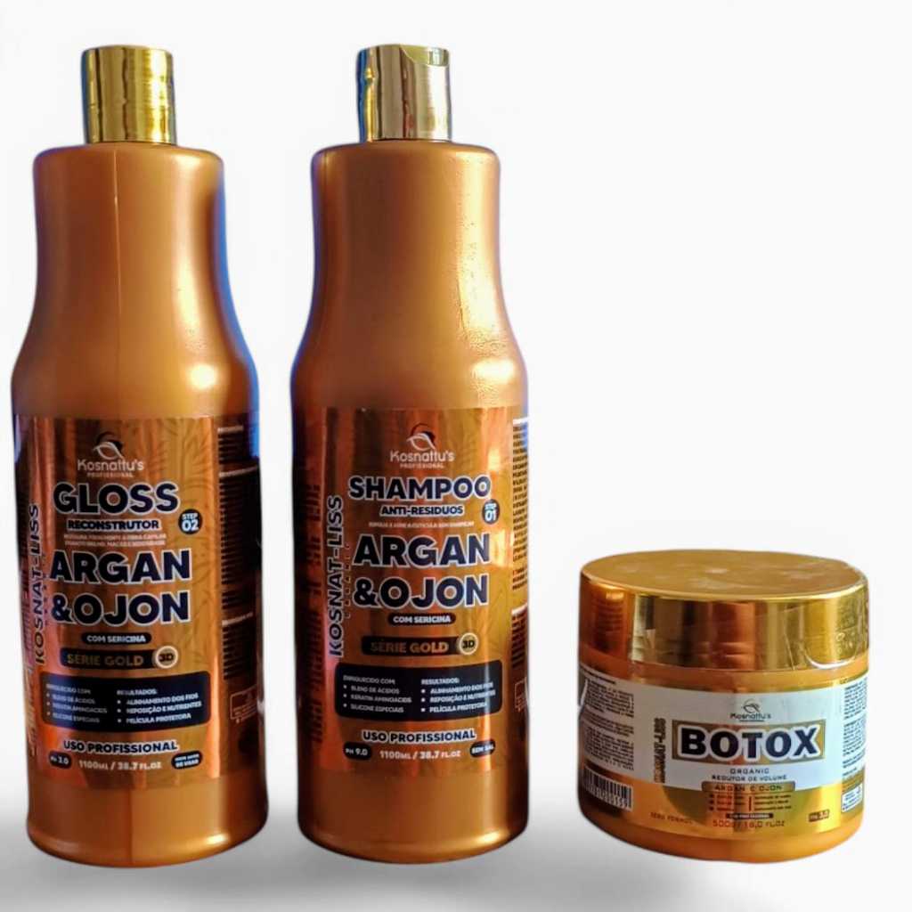 Kit Progressiva Orgânica  1 litro + Redutor de Volume Capilar 500 g (Kosnattus)