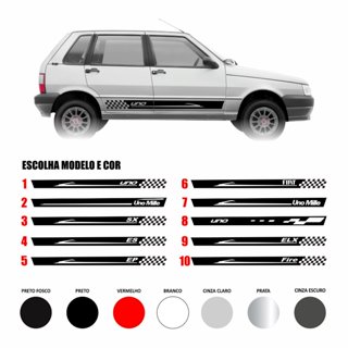 Adesivo Faixa Lateral Uno Mille Fire Economy Elx Acessórios em Oferta na Shopee